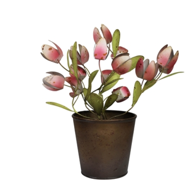 Metal Tulip Pot