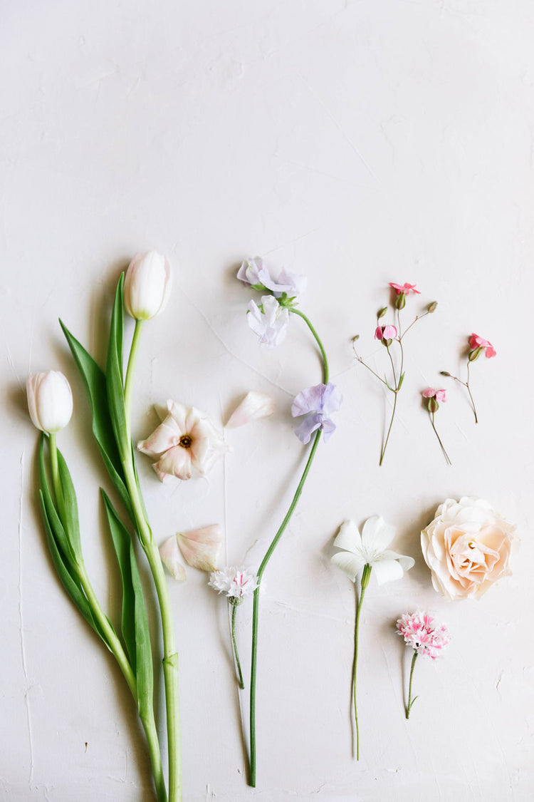 Footed Glass Vase Arrangement